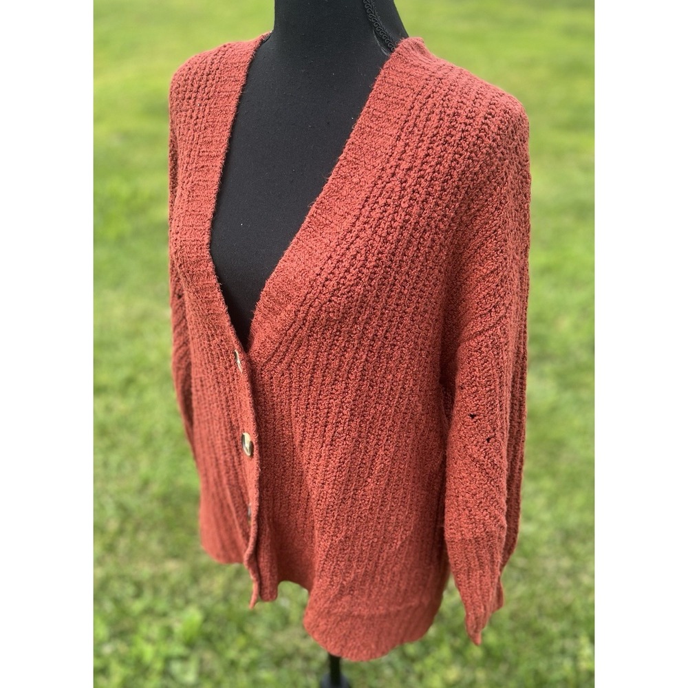 American Eagle Women's Size Small Cardigan Sweater Chunky Knit Buttons Oversized - Picture 3 of 5